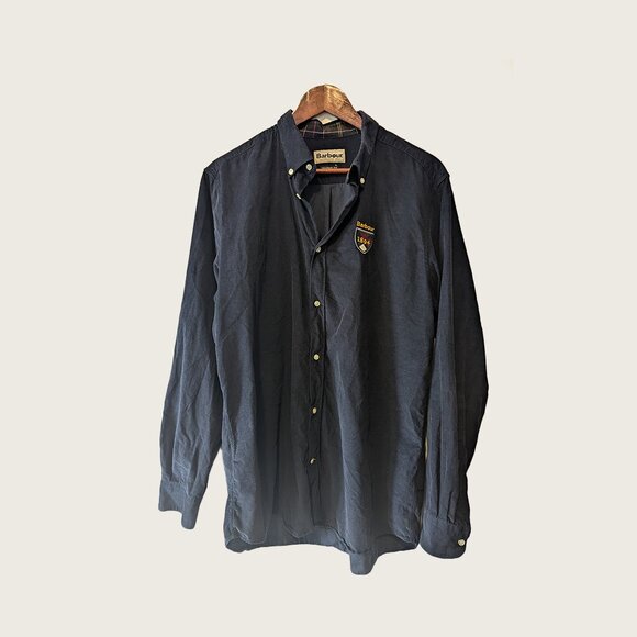 BARBOUR - Corduroy navy shirt - Sz XL - Picture 1 of 8